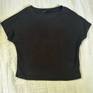 Shein Black Crop-top.